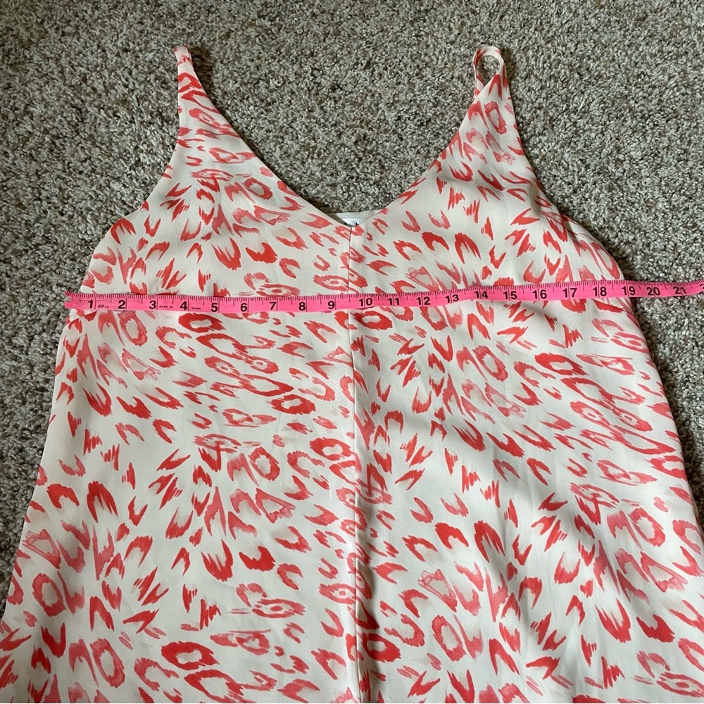 CABI #267 Pink Coral Animal Print Sleeveless Tank Top Women’s Medium Lined - Picture 10 of 13